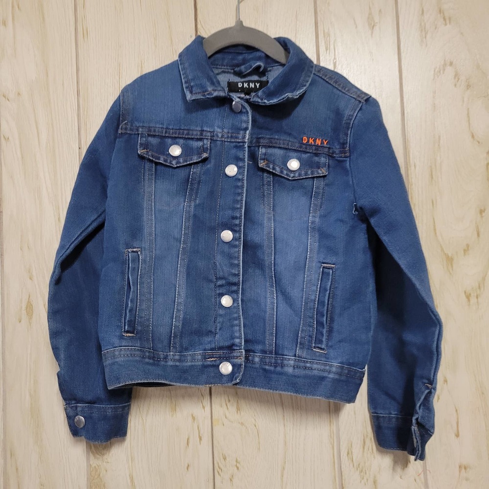 DKNY Girls Button Down Denim Jacket 6 - Picture 2 of 5